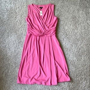 Talbots Women's Pink Summer Sun Dress Nylon & Spandex w/zipper - Size 8P NWT